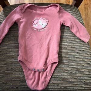 Charming Pink Fox Bodysuit 3 to 6 months